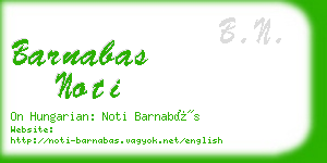 barnabas noti business card